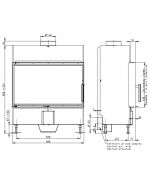 Teplovzdušná kozubová vložka Romotop - KV HEAT 2g 70.44.13 - rovná