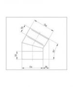 Koleno ø120/30° pevné, nerez