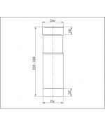 Rúra teleskopická ø150 mm nerez
