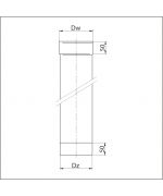Rúra rovná ø160 mm nerez - 250 mm