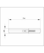 Objímka ø180 mm nerez