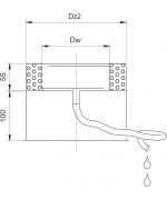 Kondenzačná ímka bočná ø120 mm nerez