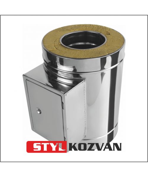 Dvierkový diel ø130 mm nerez s dvierkami 140x210