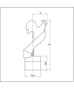 Sopúch ovál 120/220/ mm nerez