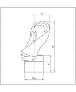 Sopúch ovál 120/220/ mm nerez