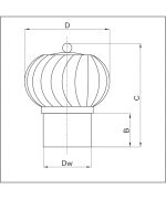 Strieška ø130 mm nerez
