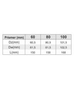 Koleno 90° s podperou ø60 mm nerez kondenz