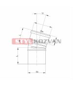 Koleno 90° s odvodem kondenzu ø60 mm nerez kondenz