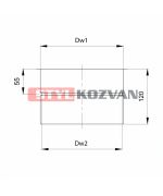 Koleno UNI ø120 mm kouřovod