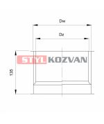 Zder jednoduchý ø120 mm kouřovod