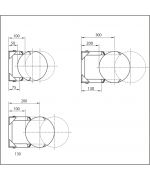 Prestaviteľná objímka 200-300 ø120 mm nerez