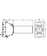 Stěnový box ZN 3x90/125 