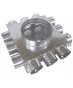 Rozdělovací box 12x63mm/160 mm - štvorec