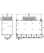 Rozdělovací box 5x75mm/160 mm - priamy