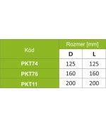 Koleno 90° s těsněním SPIRO ø160