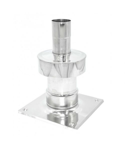 Ukončení horní s podstavou ø60/100 mm nerez kondenz