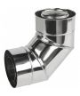 Koleno 90° ø60/100 mm nerez kondenz