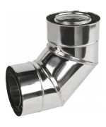 Koleno 90° ø60/100 mm nerez kondenz