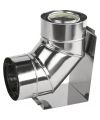 Koleno 90° s podstavou ø60/100 mm nerez kondenz