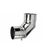 Koleno 90° s odvodem kondenzu ø80/125 mm nerez kondenz