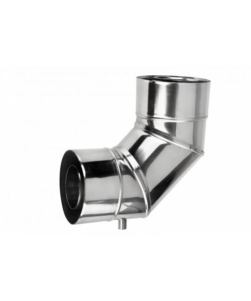 Koleno 90° s odvodem kondenzu ø80/125 mm nerez kondenz