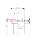 Rúra s odtokem kondenzu ø80/125 mm nerez kondenz