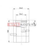 Rúra s meracím otvorem ø80/125 mm nerez kondenz