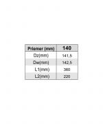 Sopúch ø140 / 45° nerez