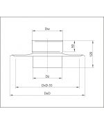 Komínová doska ø140 mm nerez