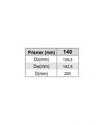 Komínová doska ø140 mm nerez