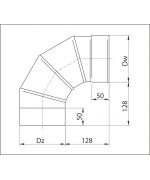 Koleno ø140/90° regulovateľné, nerez