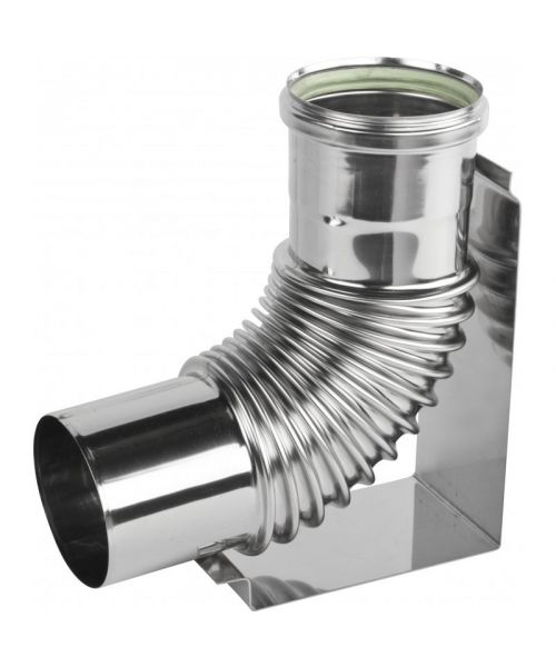 Koleno 90° s podpěrou ø60 mm nerez kondenz
