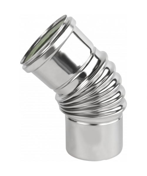 Koleno 45° ø100 mm nerez kondenz