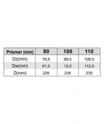 Komínová deska ø110 mm nerez