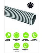 VENT-FLEX PREMIUM PLUS Ø75 mm, balení 50m – flexibilní antibakteriální, antistatické vzduchové potrubí