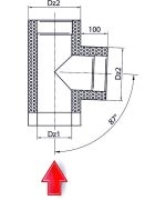 Ukončení izolace - dolní ø200/ø260 mm nerez