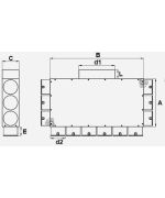 Rozdělovací box ZN s obdélníkovým výstupem 12x75/200x90 izolovaný