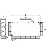 Rozdělovací box GM s obdélníkovým výstupem12x90/200x90 izolovaný