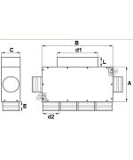 Rozdělovací box GM s obdélníkovým výstupem 6x90/200x90