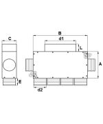 Rozdělovací box GM s obdélníkovým výstupem 6x75/200x90 izolovaný