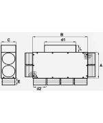 Rozdělovací box GM s obdélníkovým výstupem 8x75/200x50