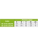 Distribučný box PK 2x75/100