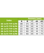 Odsazení PK 2x75 A