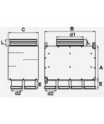 Rozdělovací box PK dvouřadý 8x90/160