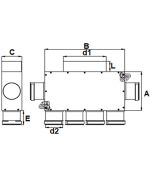 Rozdělovací box PK s obdélníkovým výstupem 6x75/200x90