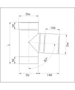 Sopouch Ø220 / 87° nerezový