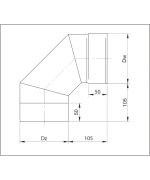 Koleno Ø220/90° pevné, nerezové