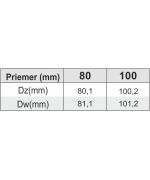 Koleno ø80 mm ocel – 90° s revizním otvorem.