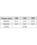 Dvířkový díl Ø120 mm nerez s dvířky 140×140 mm | tloušťka 1,0 mm