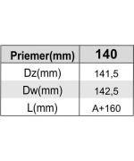Dvířkový díl Ø140 mm nerez s dvířky 140×210 | tloušťka 1,0 mm